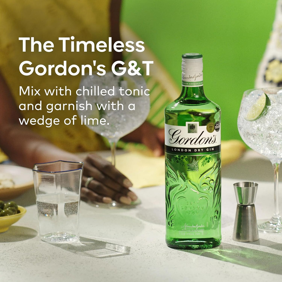 Gordon’s Special Dry London Gin | 37.5% vol | 1L | Award-Winning | Triple-Distilled London Dry Gin | Clean Juniper-Dominant Taste | Handpicked Gin Botanicals