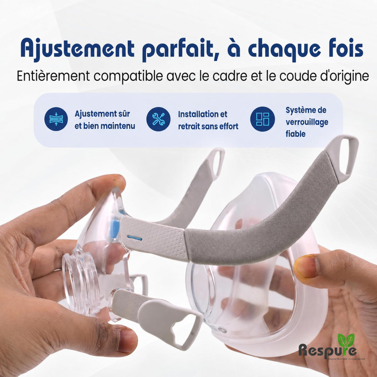 Replacement Cushion for AirFit F20 Mask - Pack of 2 Soft Silicone, Adaptive Design, Accessories, Sleep Apnea Mask, Comfortable and Secure Seal, Easy to Replace (Medium)