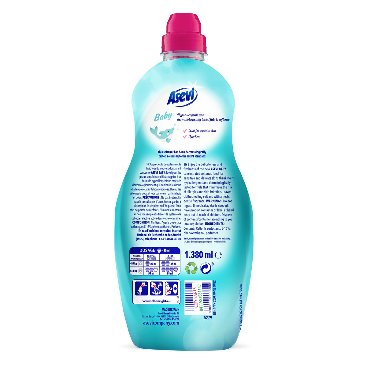 Asevi Fabric Conditioner, Laundry Conditioner, Liquid Fabric Conditioner, 60 Washes, Multipack of 10 X 1380ML (Blue)