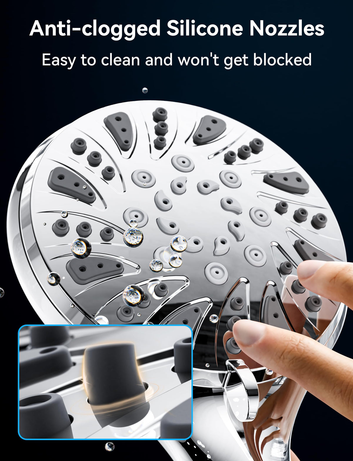 Magichome Shower Head, High Pressure Shower Head with 5 Spray Modes