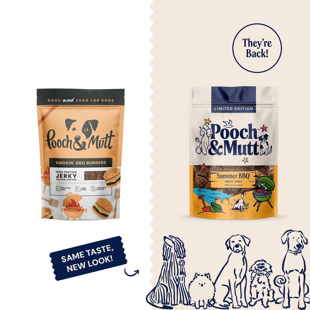 Pooch & Mutt - Puppy Beef Jerky, Training Treats, Pack of 1x80g