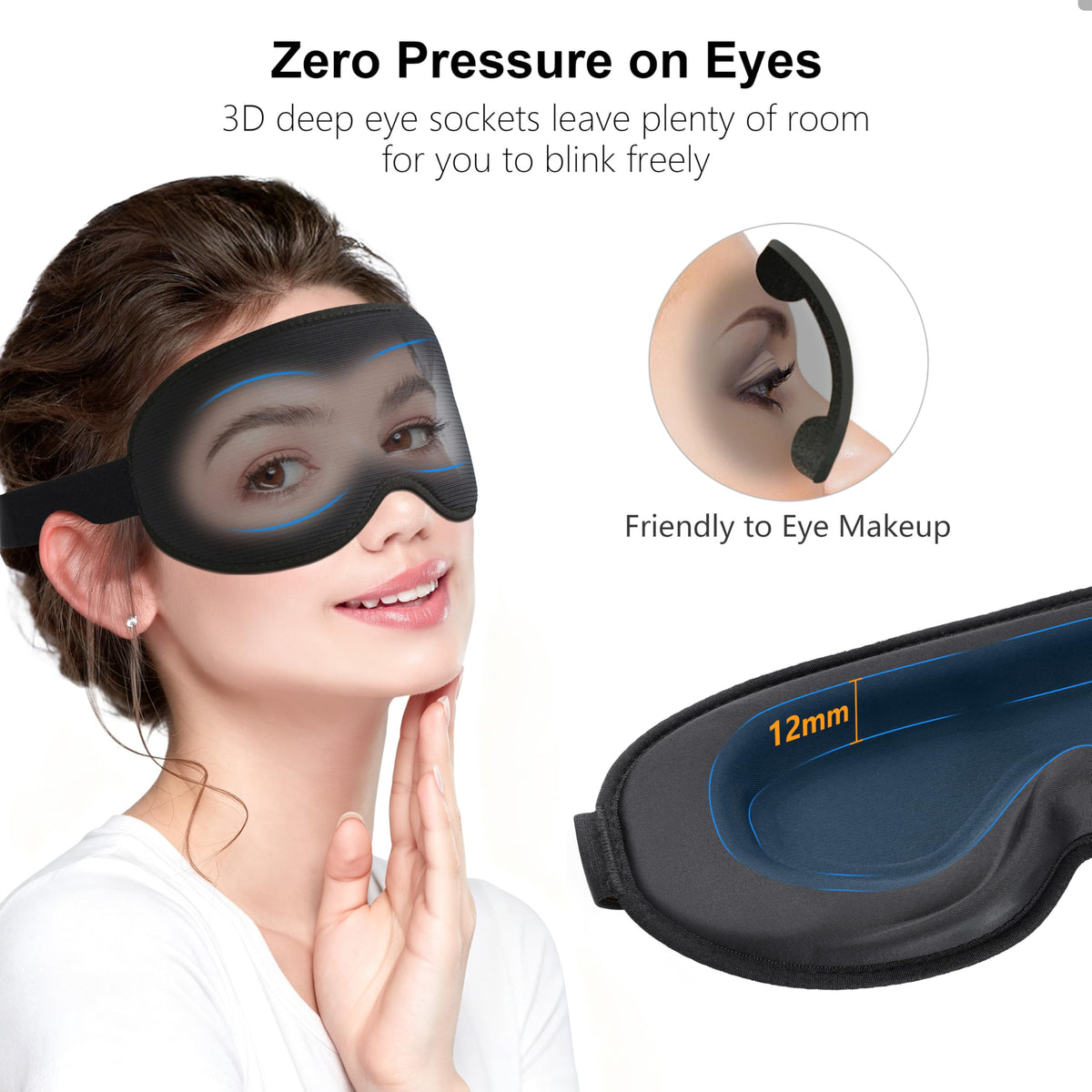 Gritin 100% Blackout Sleep Mask for Women & Men-Zero Eye Pressure Eye Mask