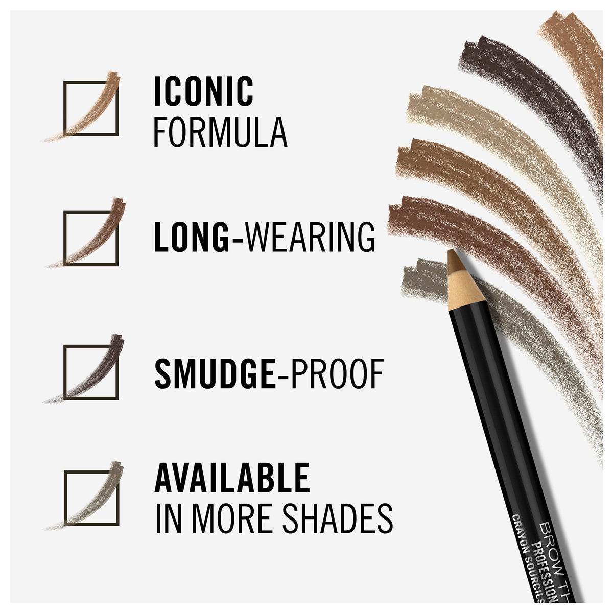 Rimmel Eyebrow Pencil, 1.4 g - Dark Brown