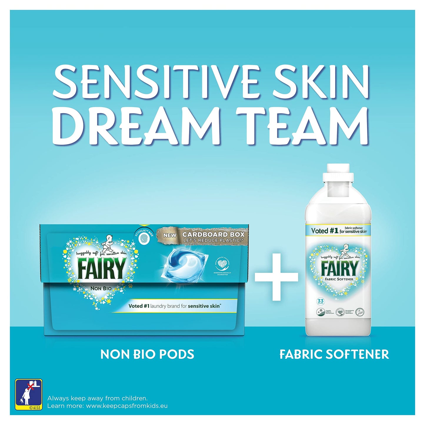 Fairy Non Bio All-in-1 PODS Laundry Detergent Washing Liquid Tablets / Capsules, 122 Washes (61x2), For Sensitive Skin