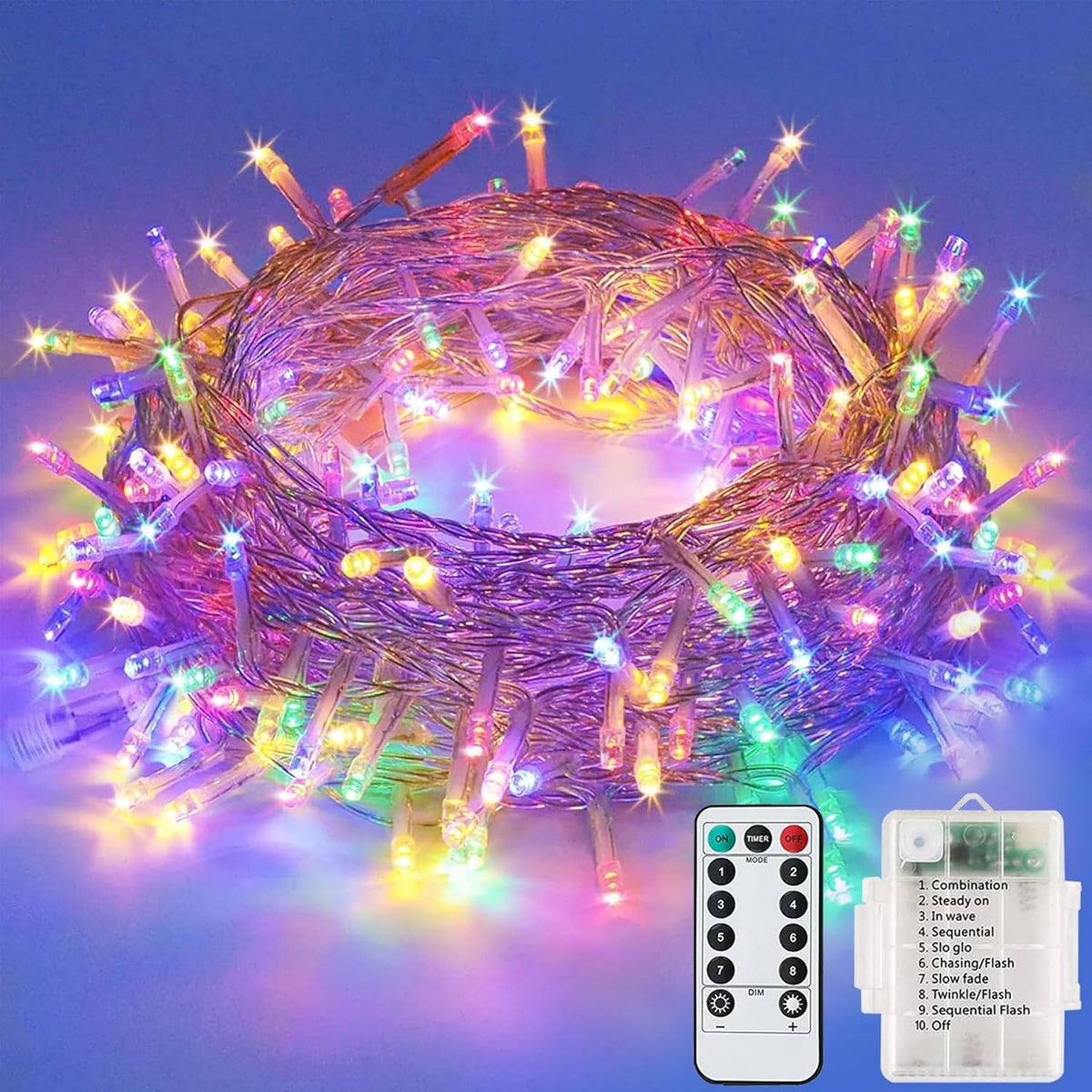 LITYBY Fairy Lights Plug in Waterproof,120LED String Lights Main Powered