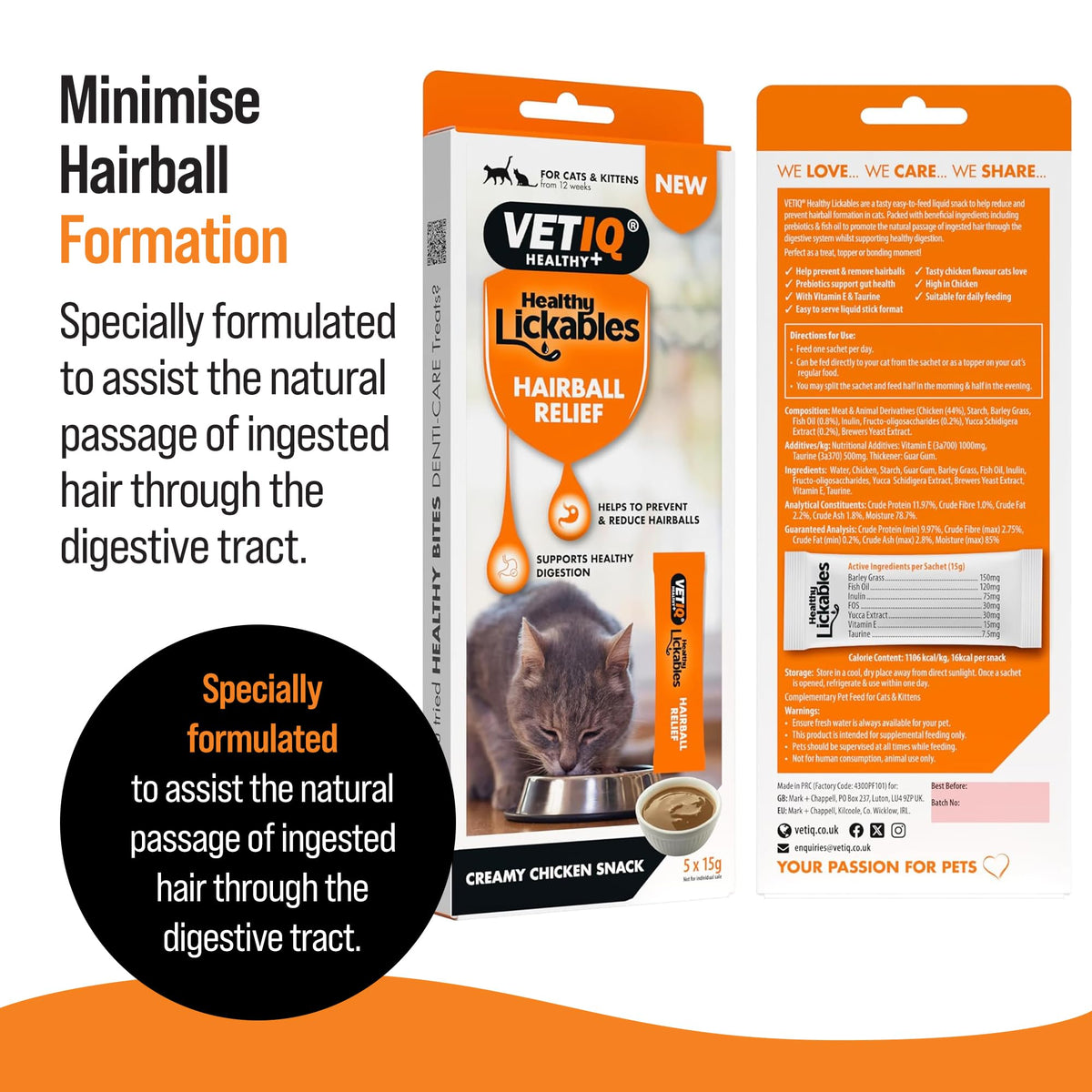 VETIQ Healthy Bites Cat Variety Treats for Cats & Kittens (84 Servings)