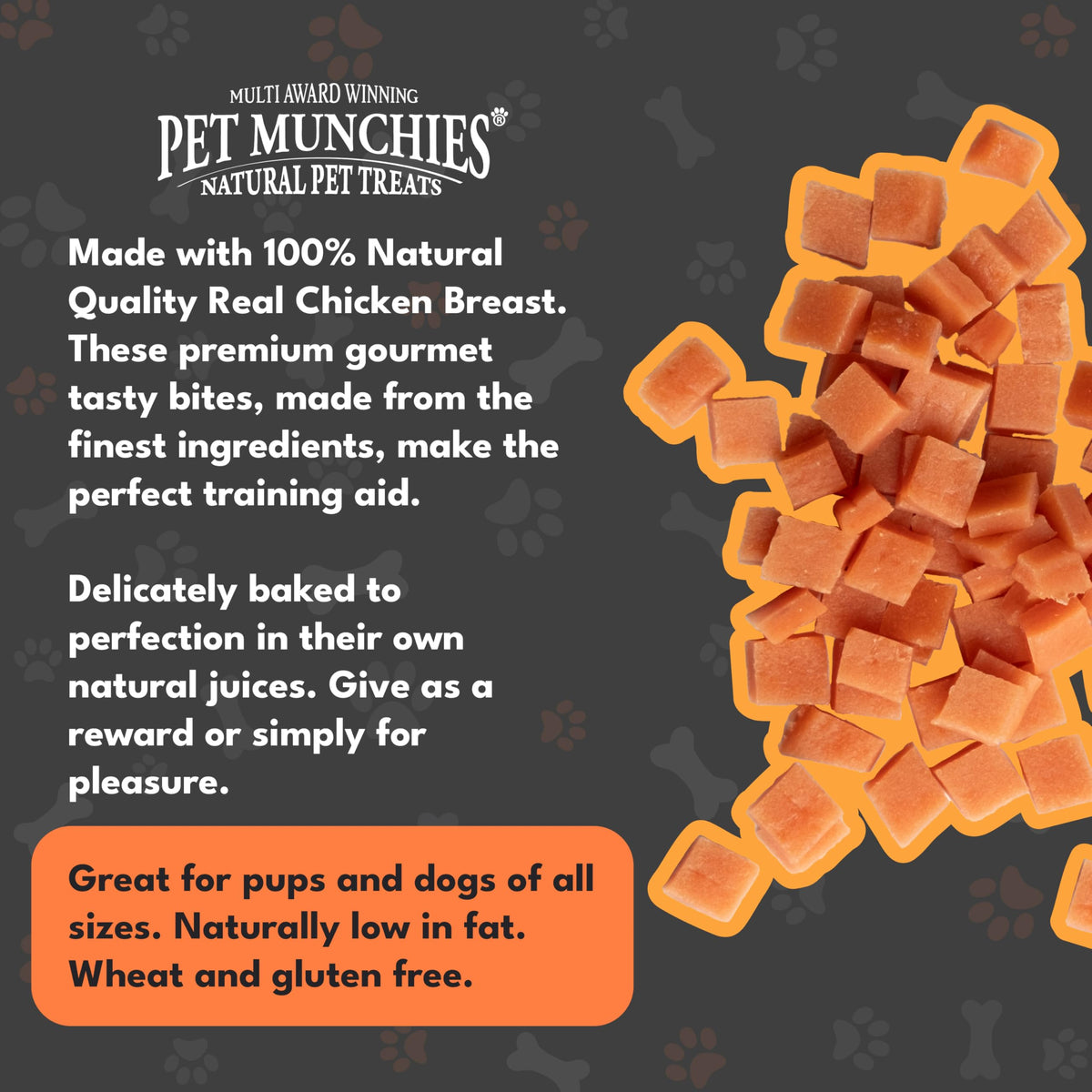 Pet Munchies Venison & Beef Liver Dog Training Treats, Grain Free Tasty Bites with Natural Real Meat, Low in Fat 50g