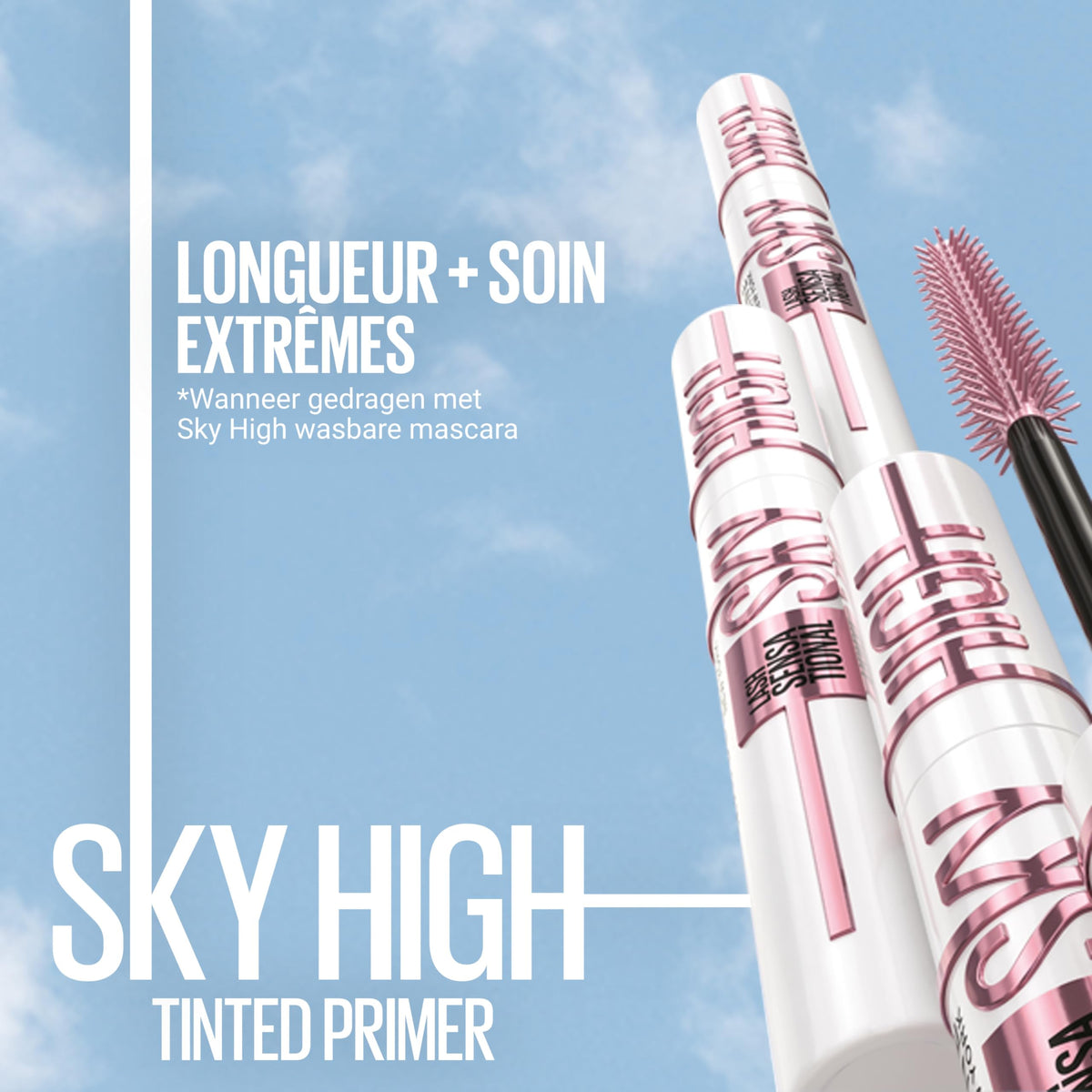 Maybelline Mascara, Lash Sensational Sky High Volumizing Thickening, Black