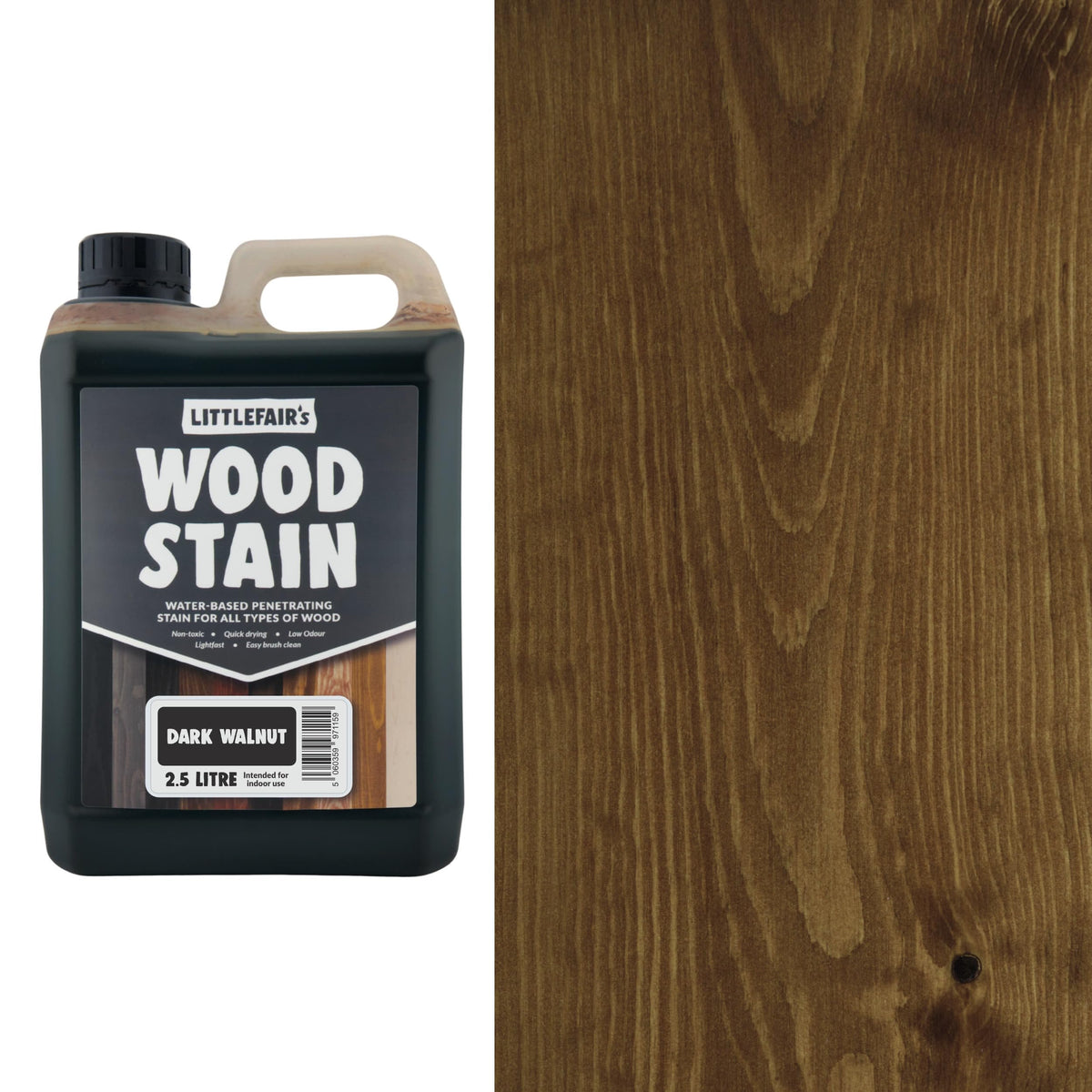Littlefair's Wood Stain Water-Based - (Very Red Mahogany) – Non-Toxic, Eco-Friendly & Quick Drying - Easy-to-Apply, Concentrated Formula for All Wood Types – 15ml Tester Pot