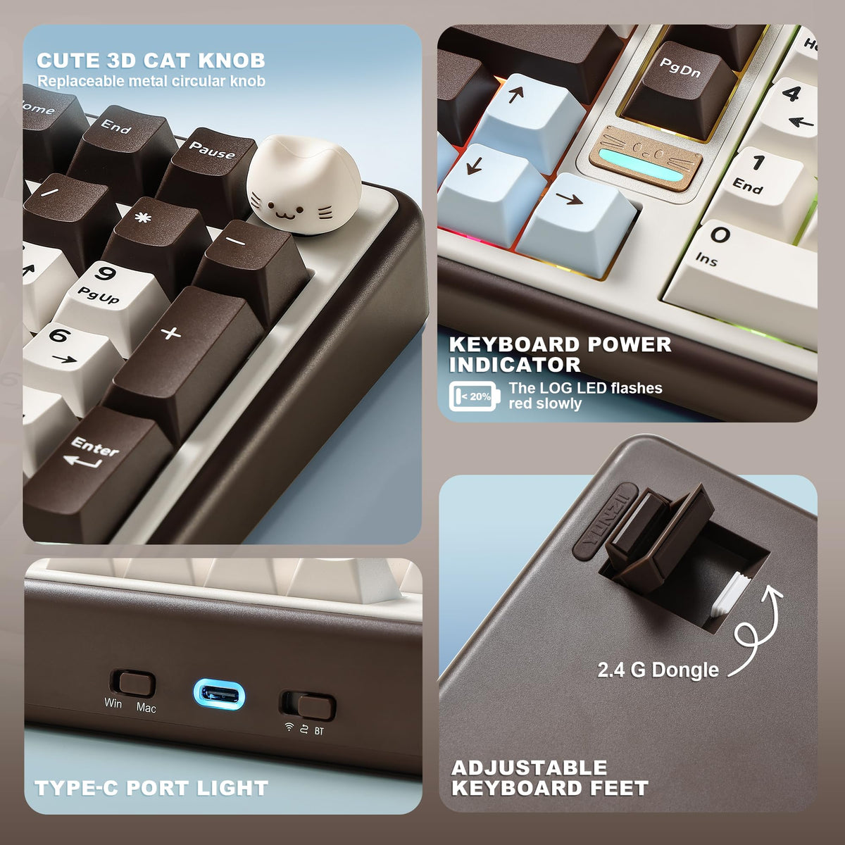 YUNZII B98 PRO 96% Wireless Mechanical Keyboard (Matcha Green, Candy Switch)