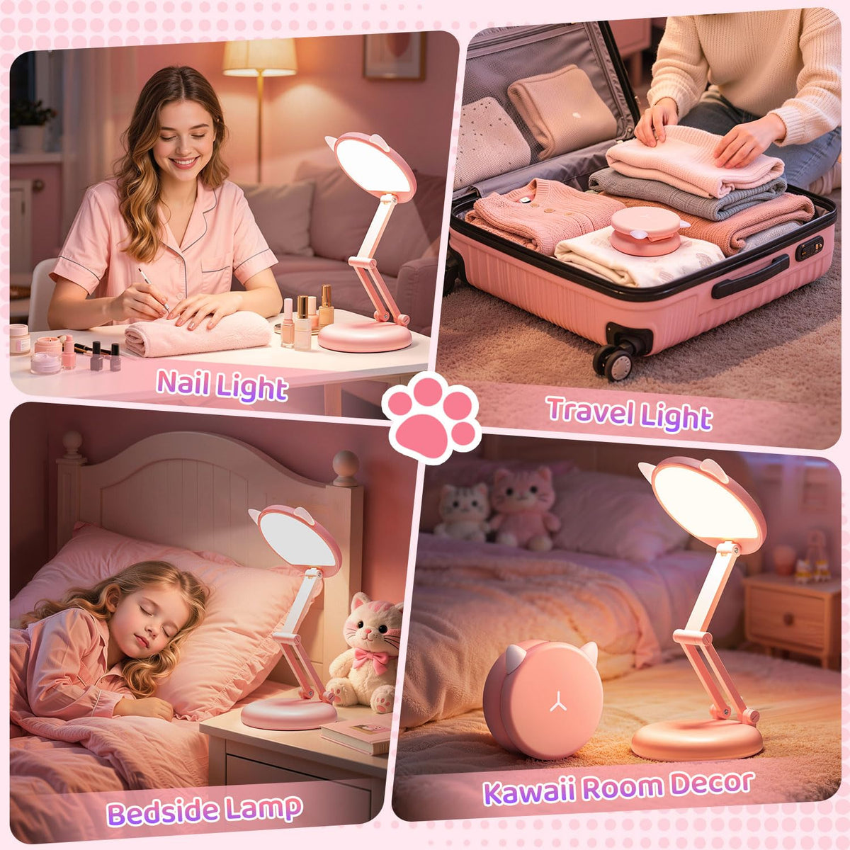 One Fire Rechargeable lamp, Portable Light, Reading Light,Long Battery Life