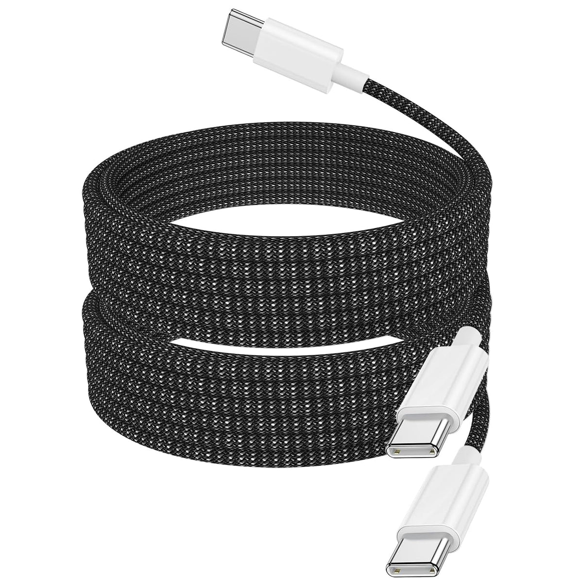 USB C Charger Cable, 2Pack 2M Braided iPhone Cable USB C to C Fast Charging for Apple iPhone 17 16 15 Pro Max Pro Plus, for iPad Pro/Air/Mini, for MacBook Air/Pro, for Samsung Galaxy Series and more