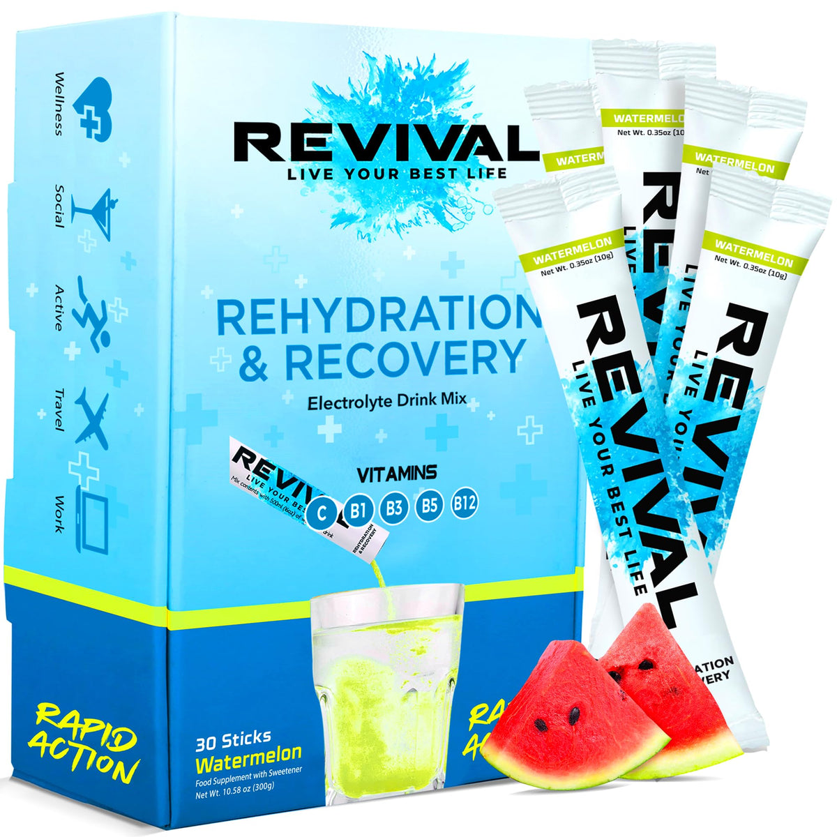 Revival Rapid Rehydration Electrolytes Powder