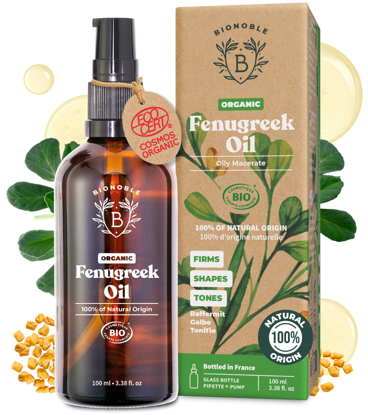 BIONOBLE Organic Rosemary Oil for Hair Growth - Hair Loss, Volume - 50ml
