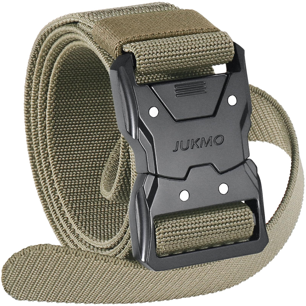 JUKMO Quick Release Tactical Belt, Military Work 1.5" Nylon Web Hiking Belt