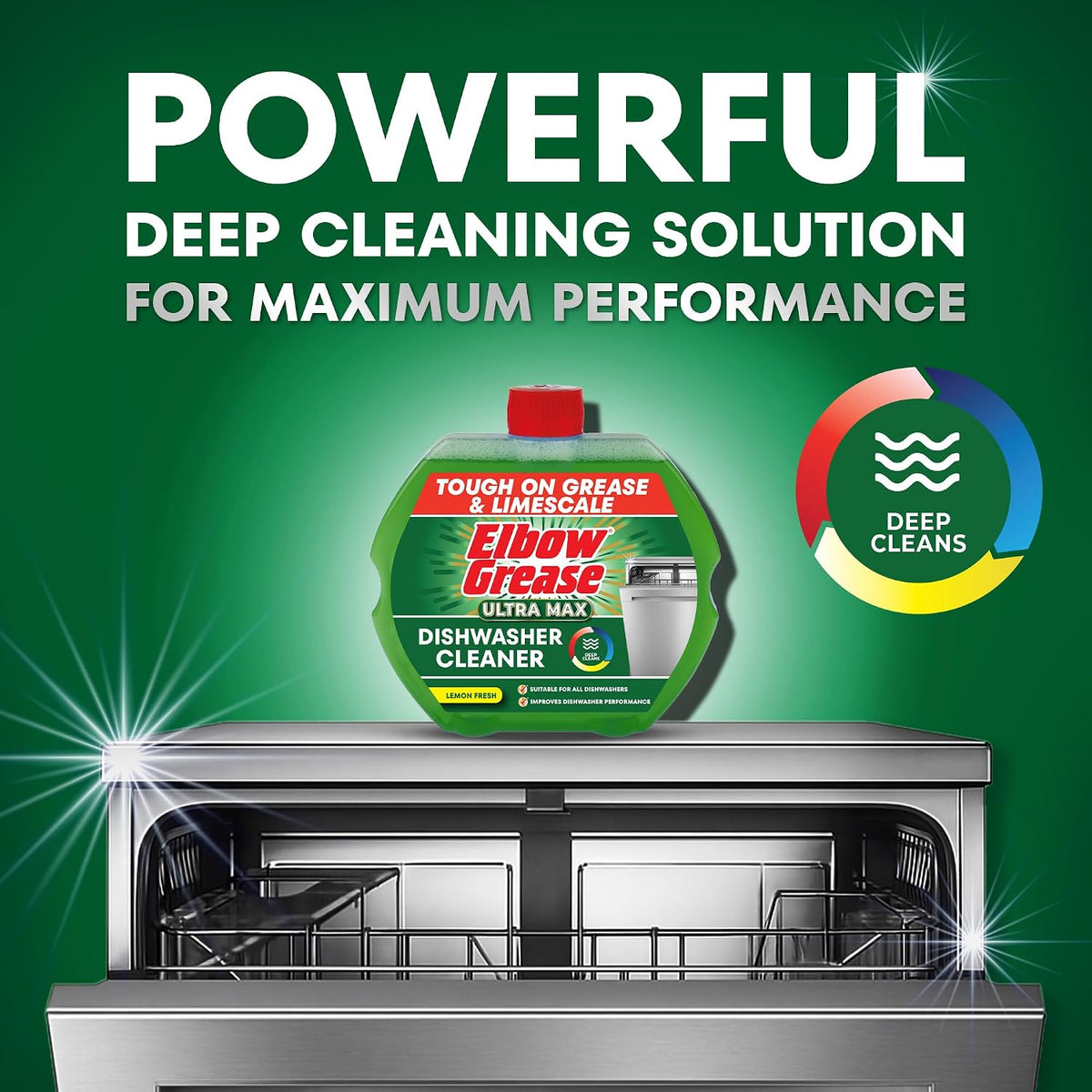 Elbow Grease Ultra Max Dishwasher Cleaner (Lemon, 250ml)