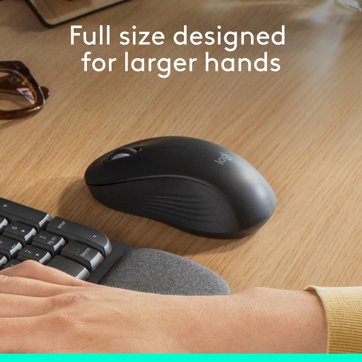 Logitech Signature M650 L Full Size Wireless Mouse - For Large Sized Hands