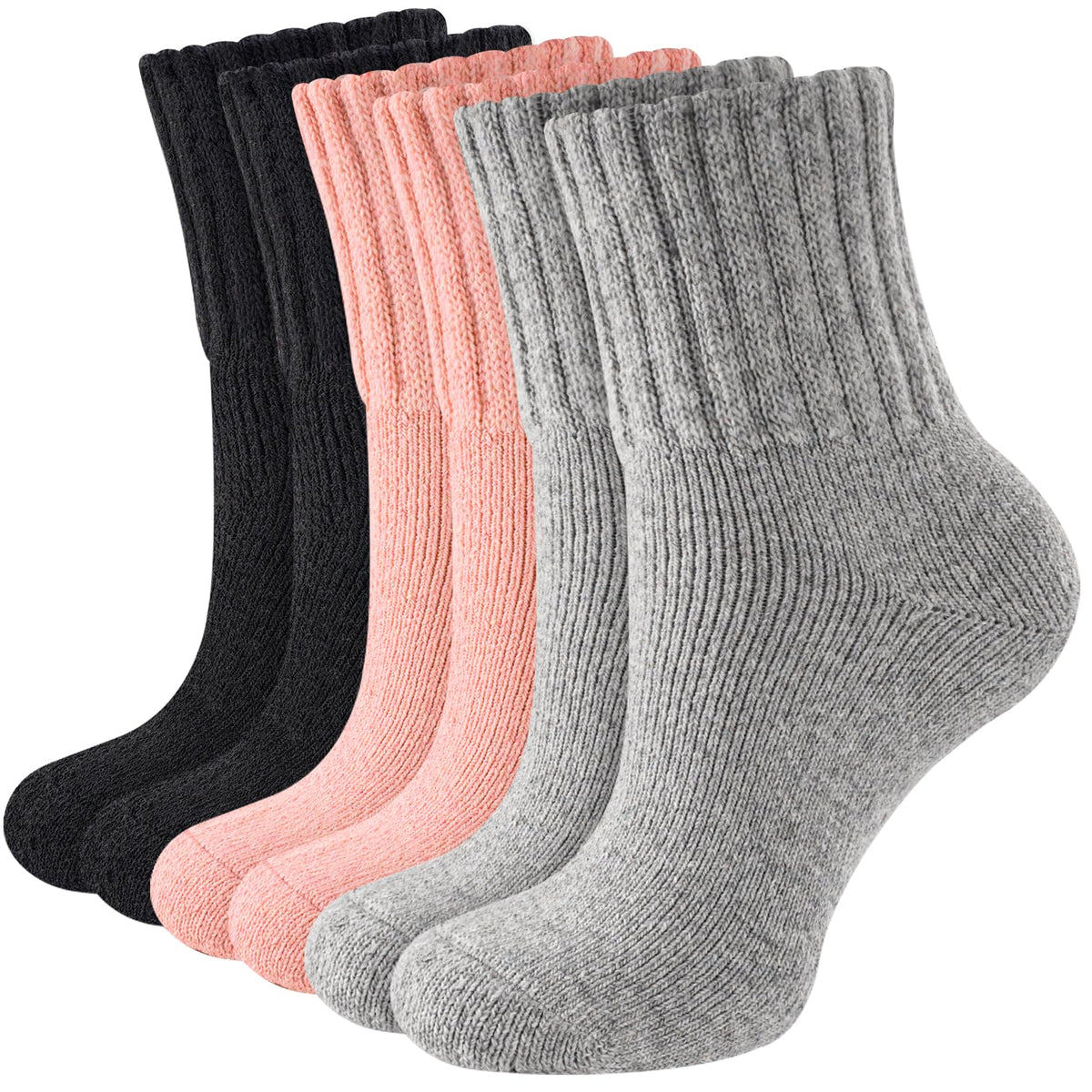 Niorasen Women's Thermal Socks, 3 Pairs Full Cushioned, Cosy Gift Winter