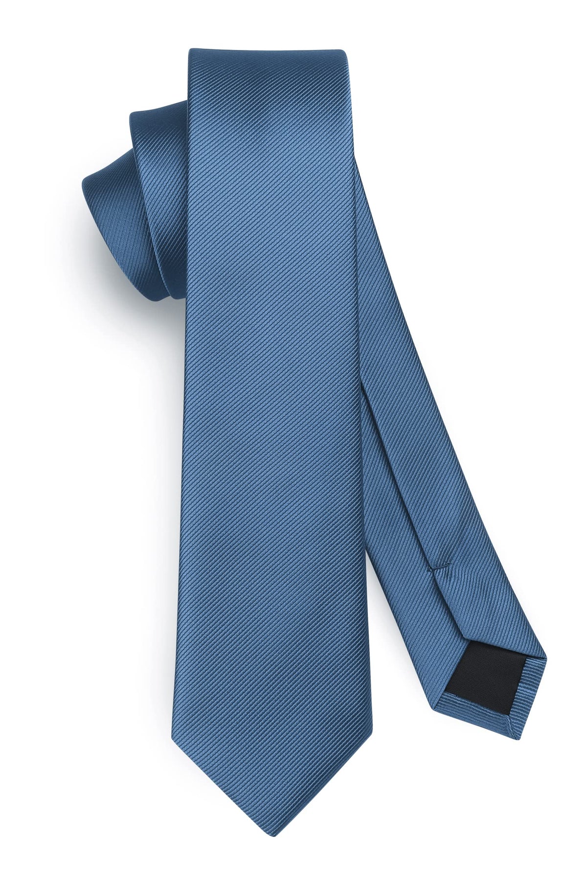 HISDERN Skinny Tie Solid Color 6cm Slim Ties for Men Wedding Classic Formal Business Necktie