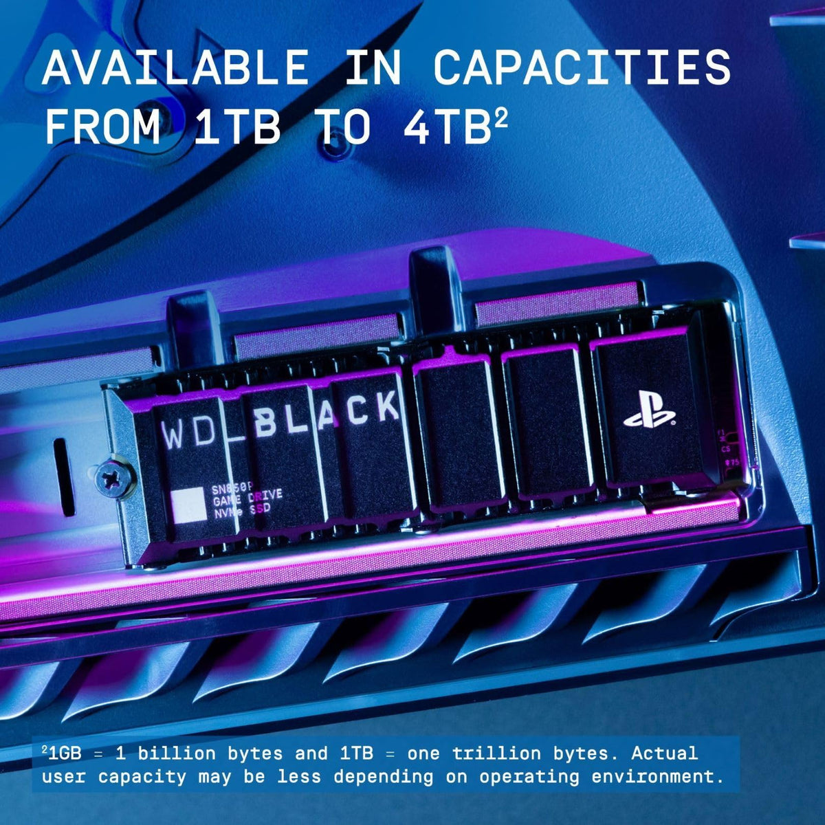 WD BLACK SN850P 2TB PS5 SSD (Officially Licensed for PlayStation 5, Read Speeds Up to 7300 MB/s, M.2 2280 PCIe NVMe, Exclusive Heatsink Design, Internal Gaming SSD)