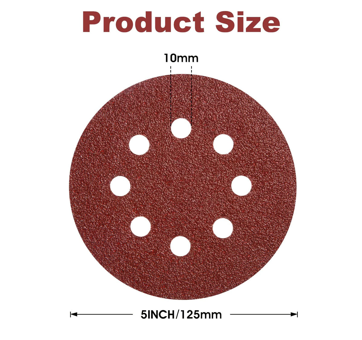 SATC Sanding Discs 150 Grit 110PCS Orbital Sander Discs 125mm Hook and Loop Round Orbital Sander Pads for Sanding