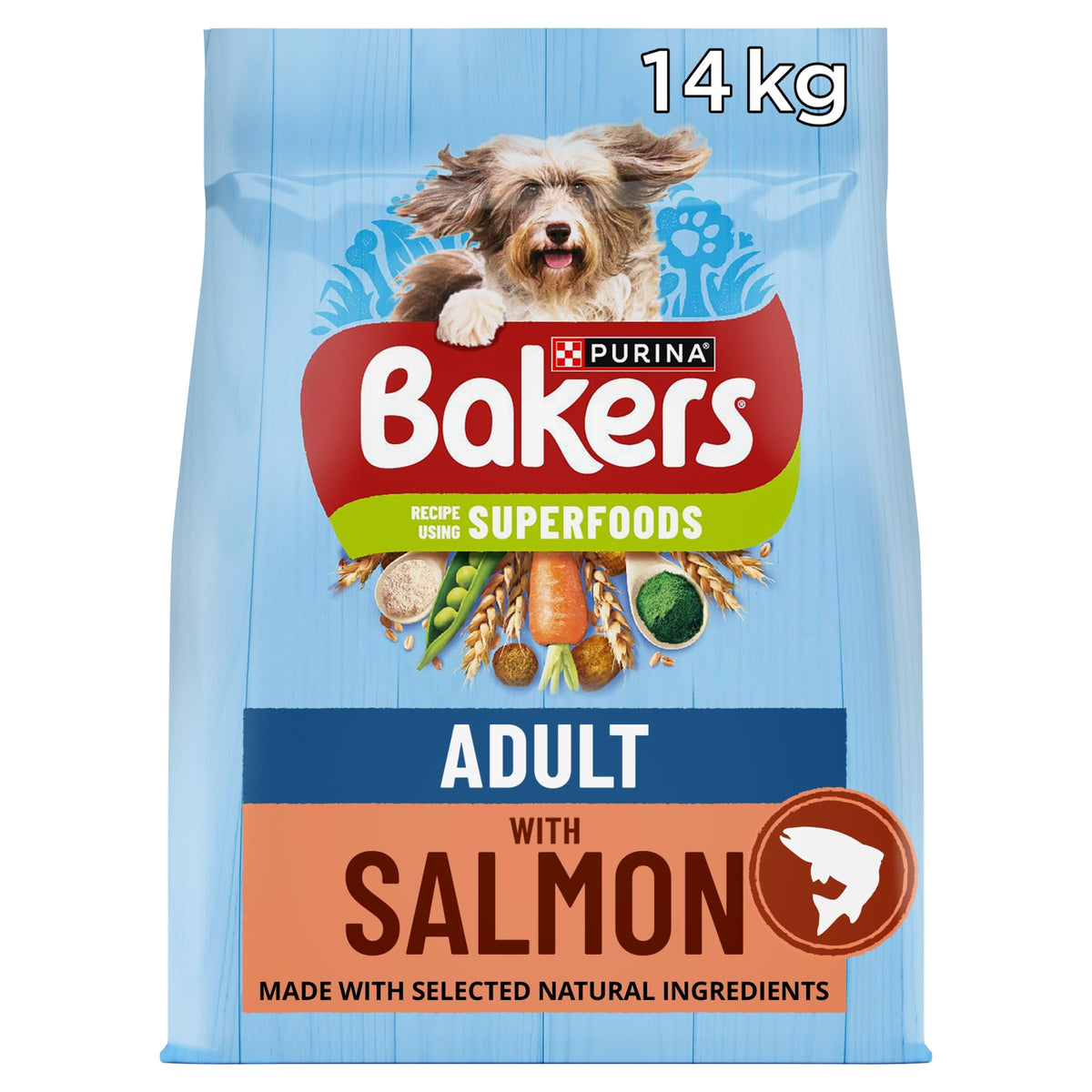 BAKERS Superfoods Adult Dry Dog Food Beef with Vegetables 14kg Pack