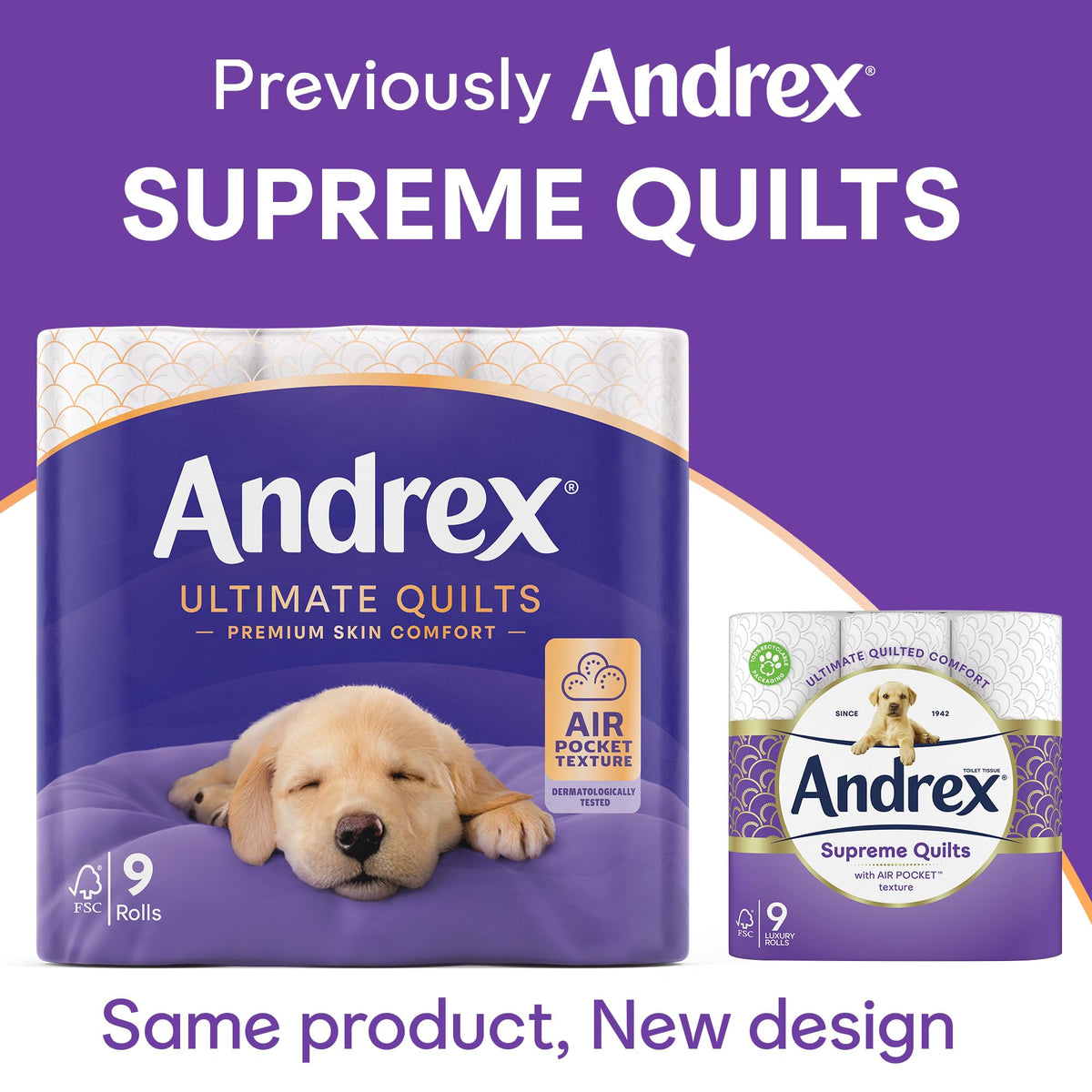 Andrex Ultimate Quilt Toilet Roll - 24 Toilet Rolls, 3-Ply, Bulk Buy