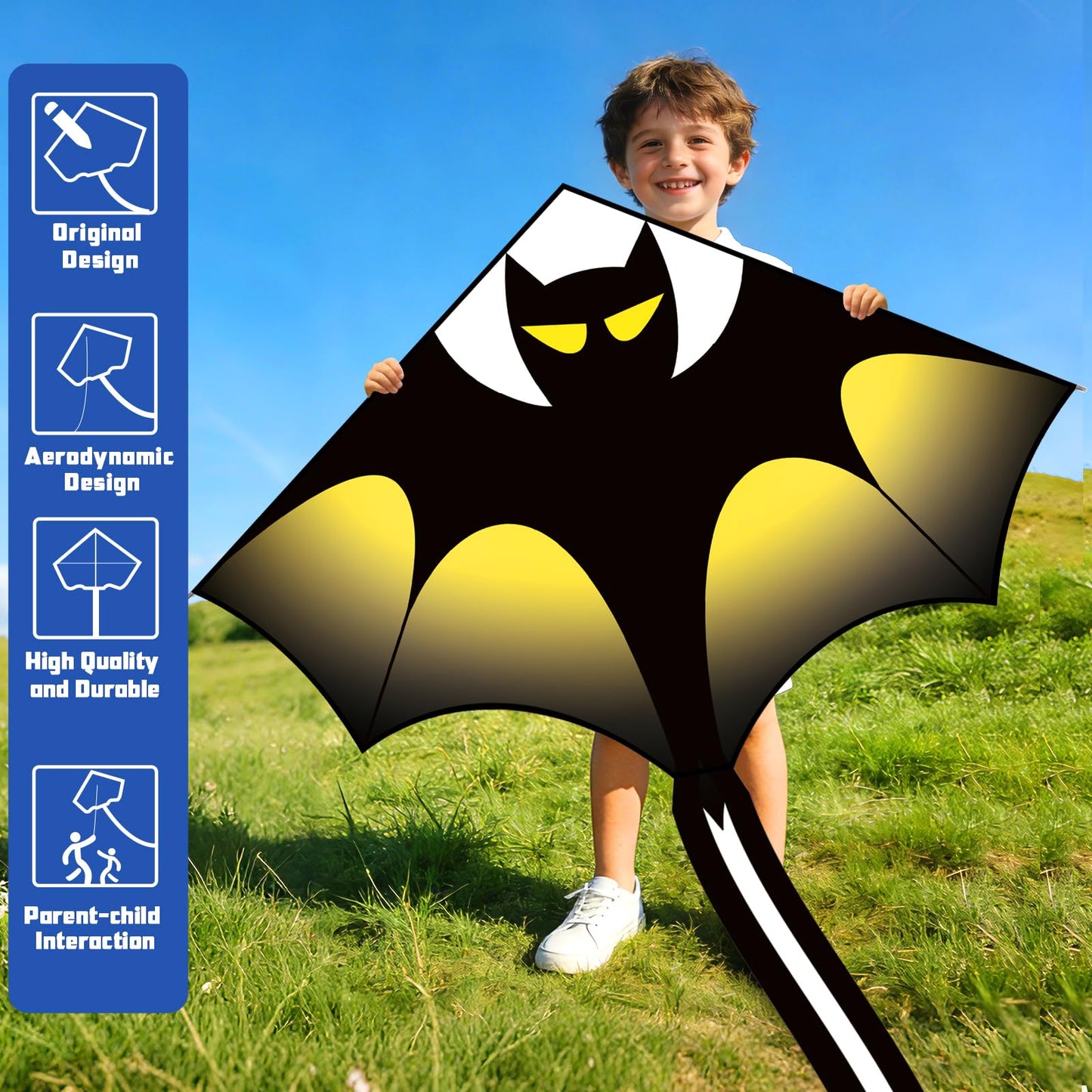 YongnKids Huge Kite Kids Easy to Fly for Ages 4-8 Children and Adults|Beginners, with 328ft String & Spool, Gift Packaging, Outdoor Games Flying Toys