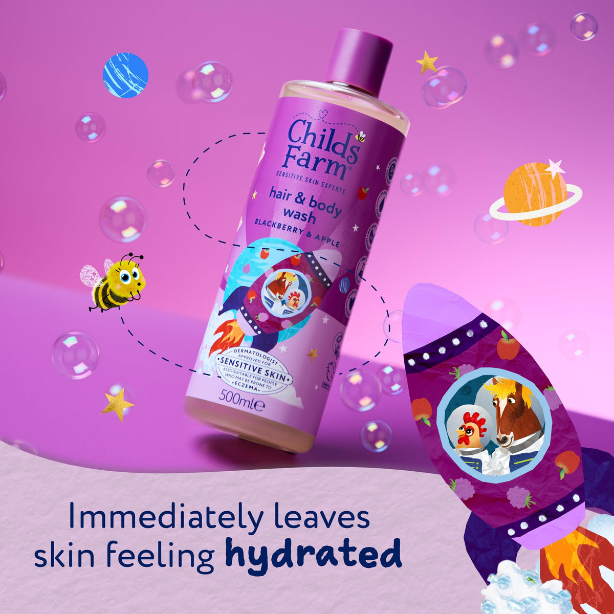 Childs Farm Kids Hair & Body Wash, Sweet Orange | Tear-free, Gently Cleanses | Suitable for Dry, Sensitive Skin, 500ml