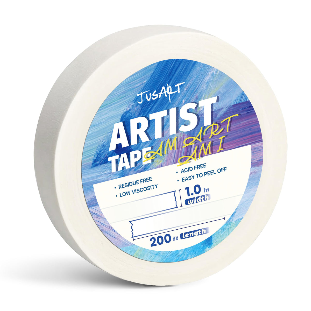 JusArt Artist Tape for Watercolor Paper, 1/2 inch Wide 200FT Long
