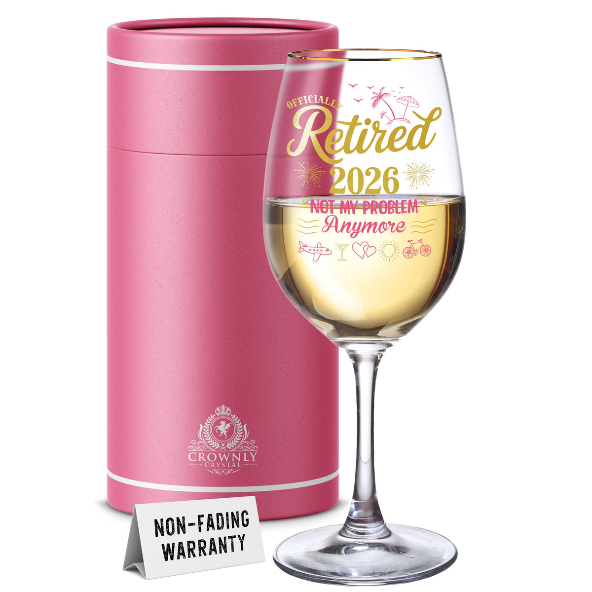 CROWNLY CRYSTAL® Mothers Day Gifts for Mum Wine Glass Personalised Mummy Birthday Present Womens Drinking Glasses Ladies Gift Ideas Mum Presents from Daughter Son
