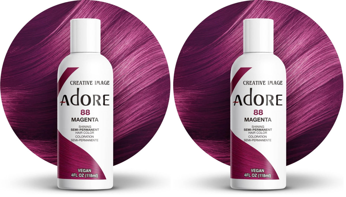 Adore Shining Semi Permanent Hair Colour 121 Jet Black – Vibrant Black Hair Dye, Vegan & Cruelty-Free, Ammonia, Peroxide & Alcohol Free