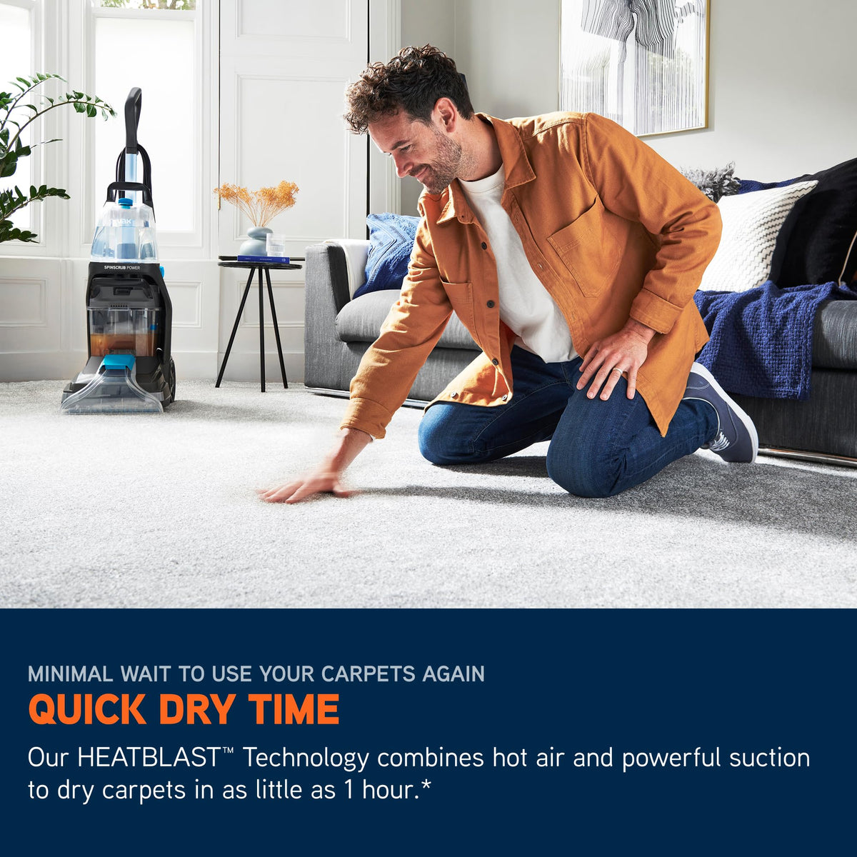 Vax SpinScrub Power Plus Upright Upholstery & Carpet Cleaner CDCW-SSXA