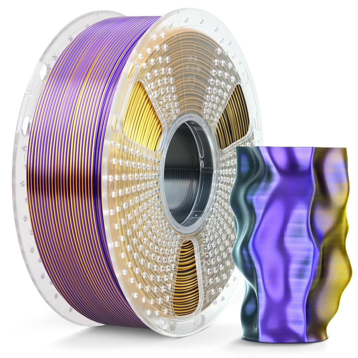 SUNLU Silk PLA+ Filament, Shiny Metallic Silk 3D Filament 1.75mm