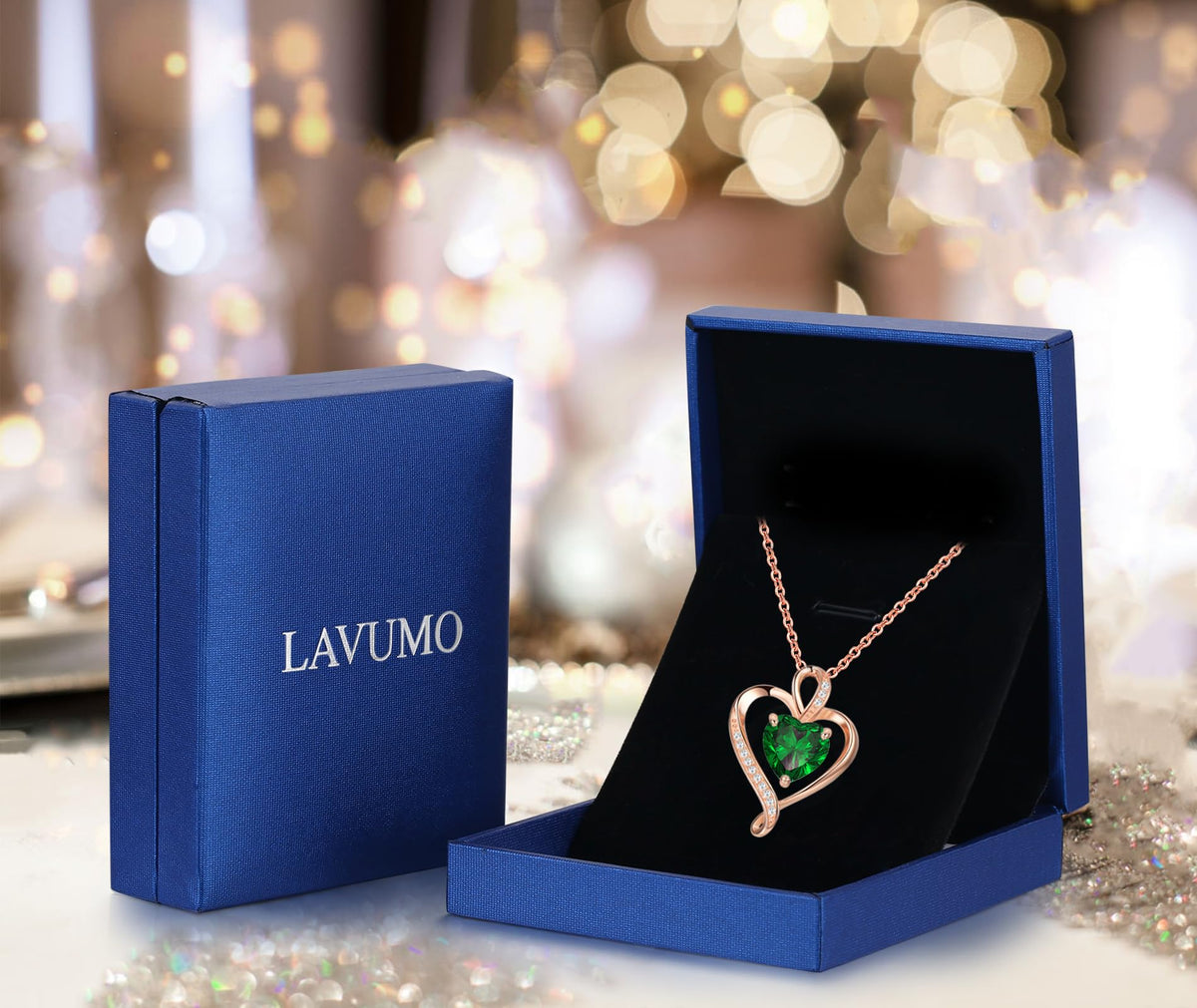 LAVUMO Heart Necklace for Women 925 Sterling Silver Love Pendant Jewellery