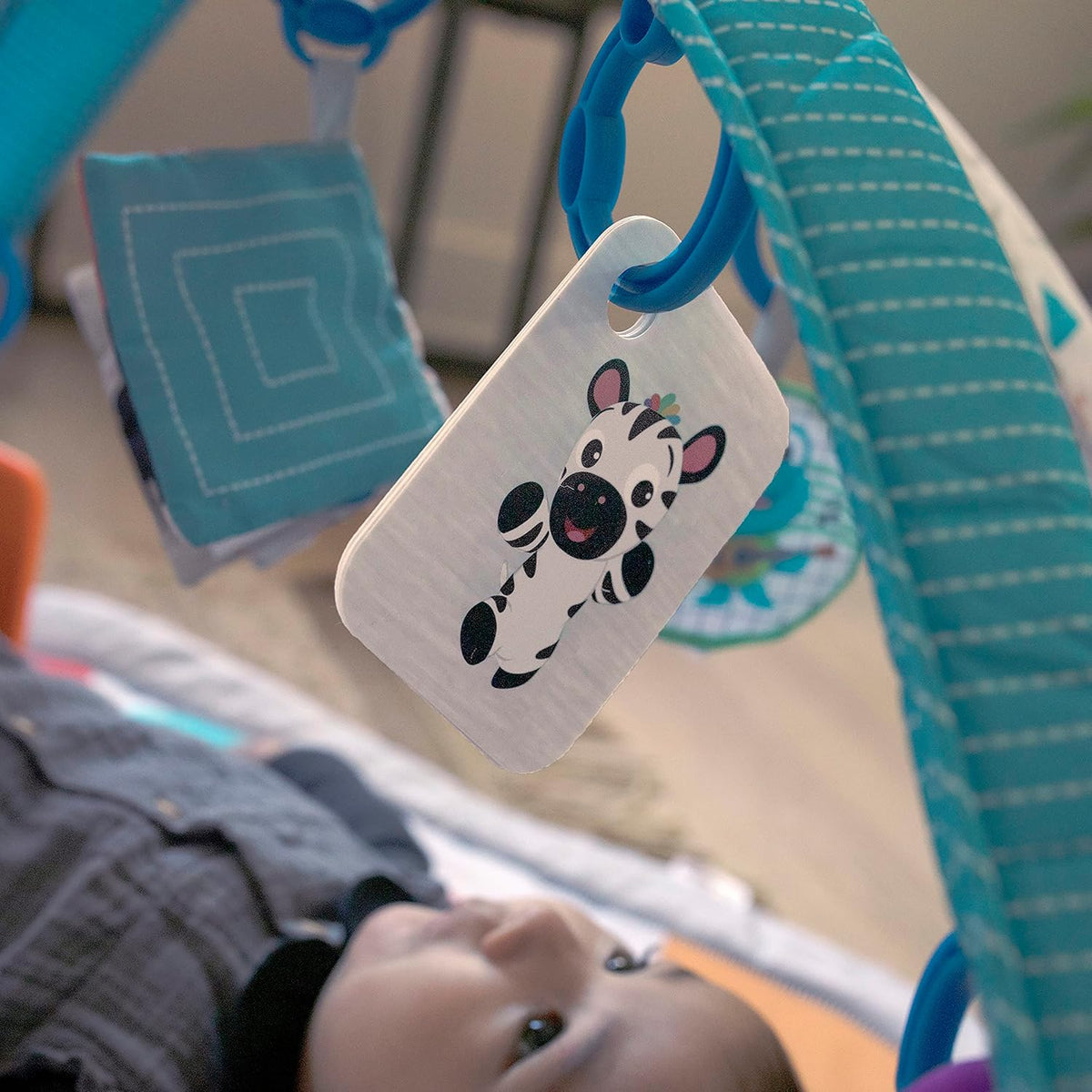 Baby Einstein 4-in-1 Kickin Tunes Play Gym, Tummy Time Baby Play Mat with Kick Piano, Music & Language Discovery, Sensory Toys, Lights & Sounds, for Newborns & Up