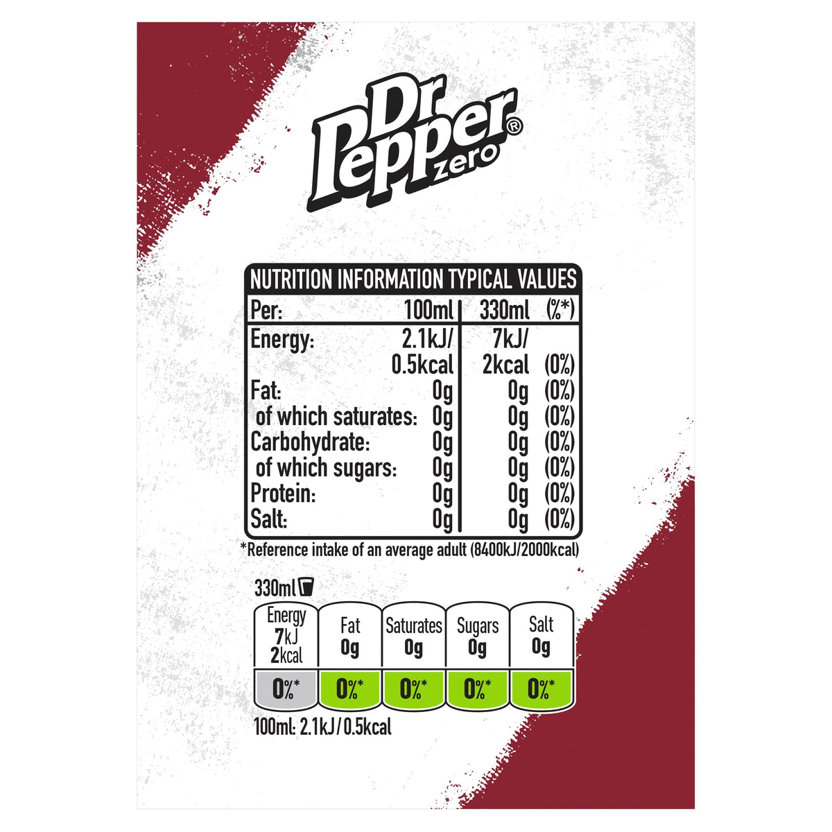 Dr Pepper Zero 8 x 330ml