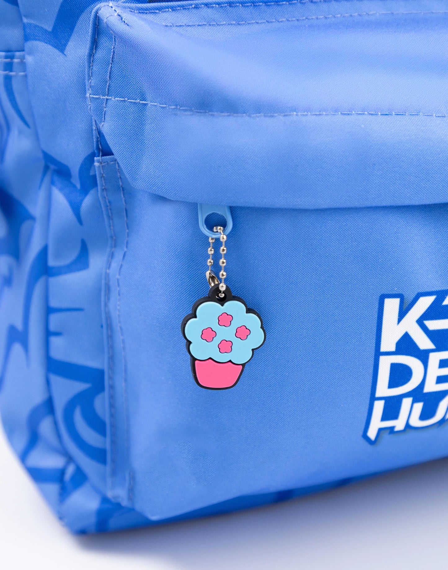 KPop Demon Hunters K-Pop Demon Hunters Derpy Tiger Blue Backpack | Kids School Bag with Front Zip Pocket | Padded Shoulder Straps & Chest Strap | K-Pop Demon Hunters Merch
