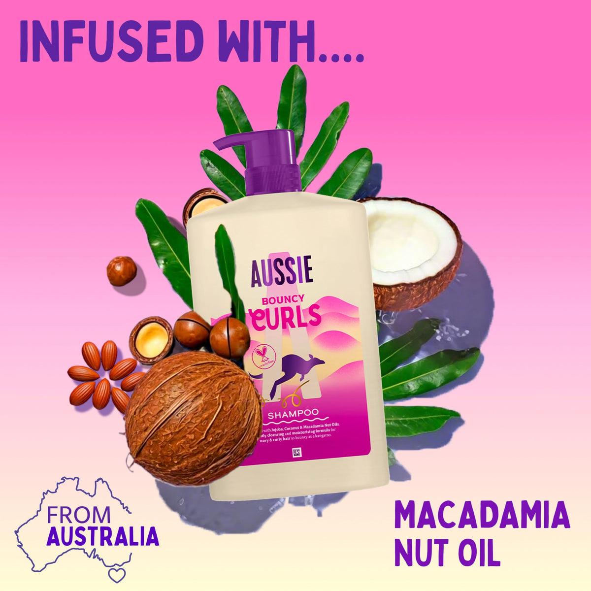 Aussie Miracle Moist Shampoo 1L Pump to Restore Brittle & Dry Hair