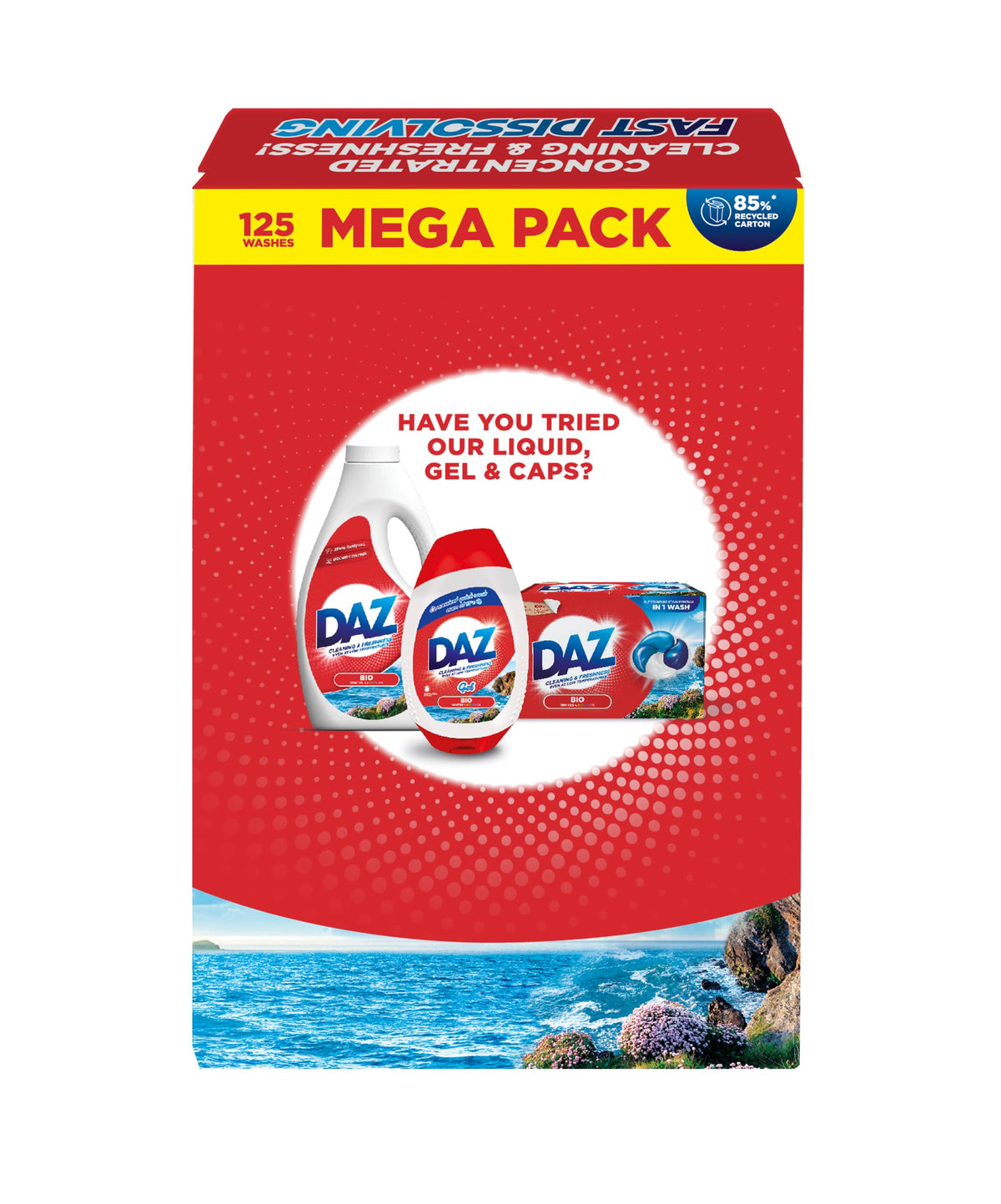 Daz Cherry Blossom Washing Powder 120 Washes, Bio Laundry Detergent