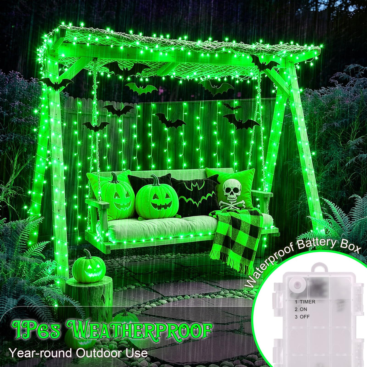 Dalugo Battery Fairy Lights, 3M 30 LED Warm White String Lights with 6h Timer, IP65 Waterproof Battery Powered Fairy Lights for Indoor Outdoor Christmas Decorations