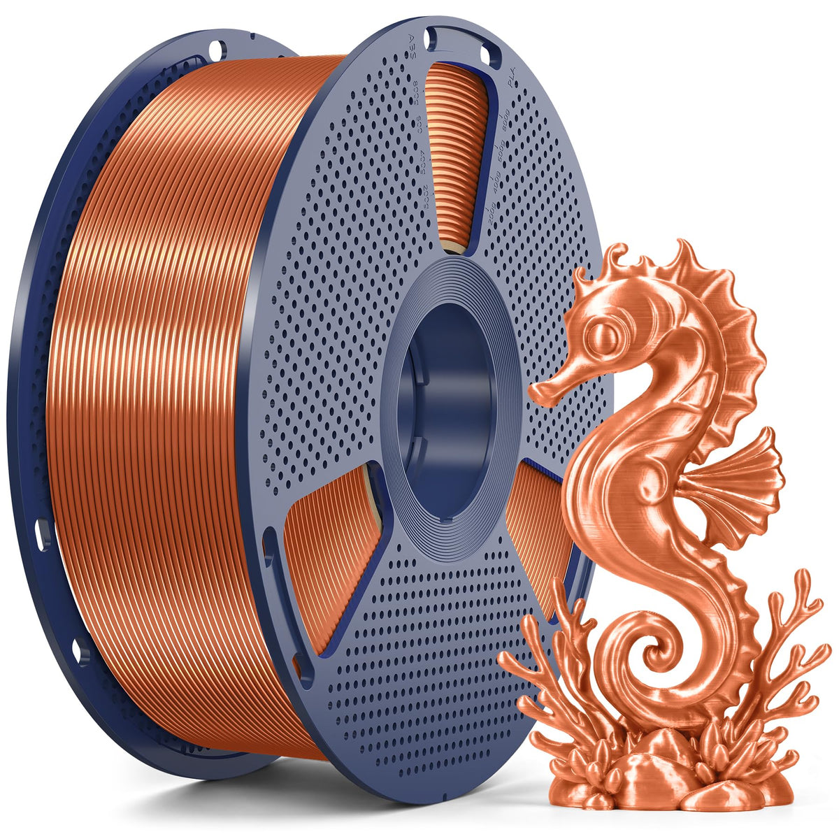 SUNLU 4KG Silk 2.0 PLA Filament 1.75, Gold+Silver+Titanium Steel+Copper Red