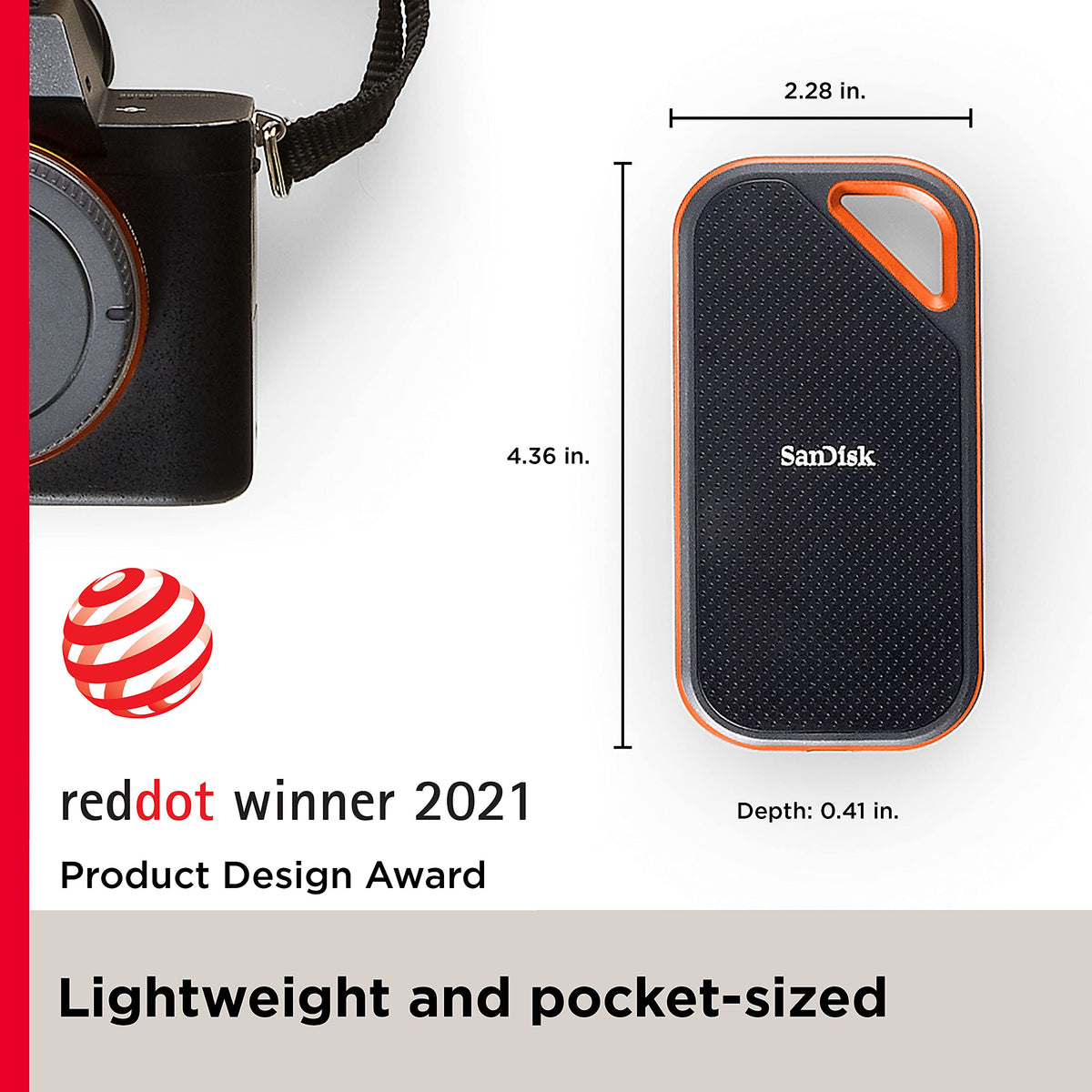 SanDisk Extreme Portable SSD 1TB - Up to 1050MB/s Read Speeds (Older Model)