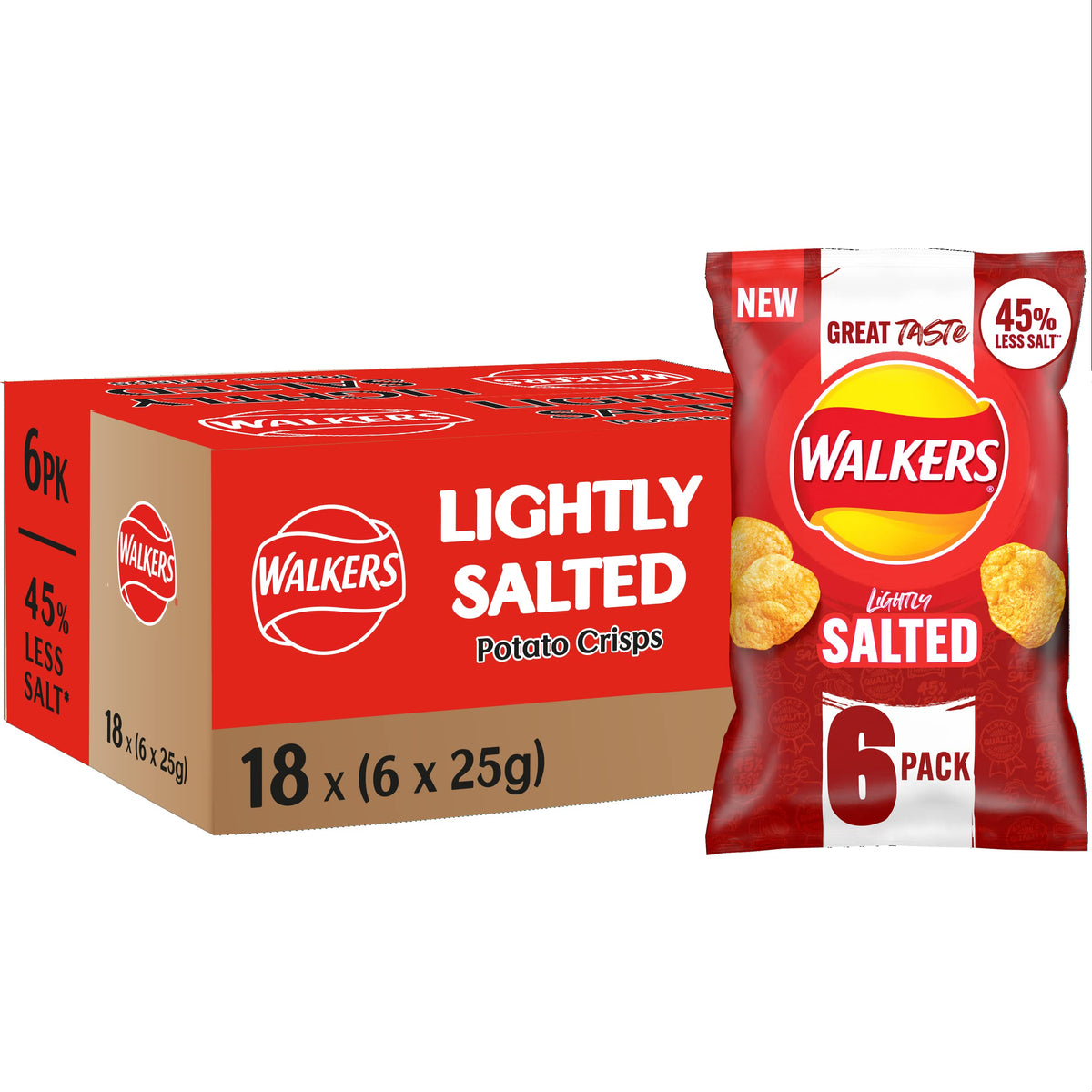 Walkers Baked Snacks Sea Salt 6 x 22g