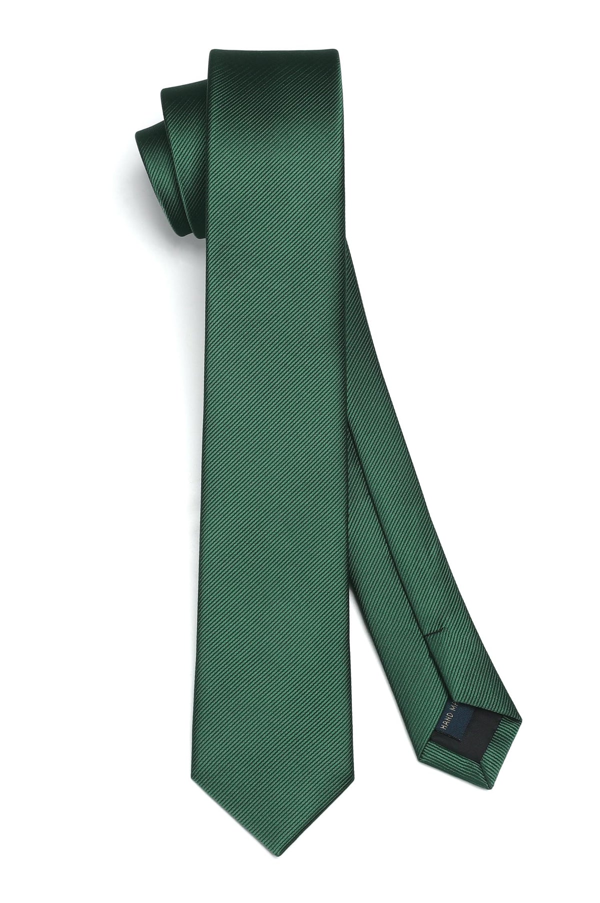 HISDERN Skinny Tie Solid Color 6cm Slim Ties for Men Wedding Classic Formal Business Necktie