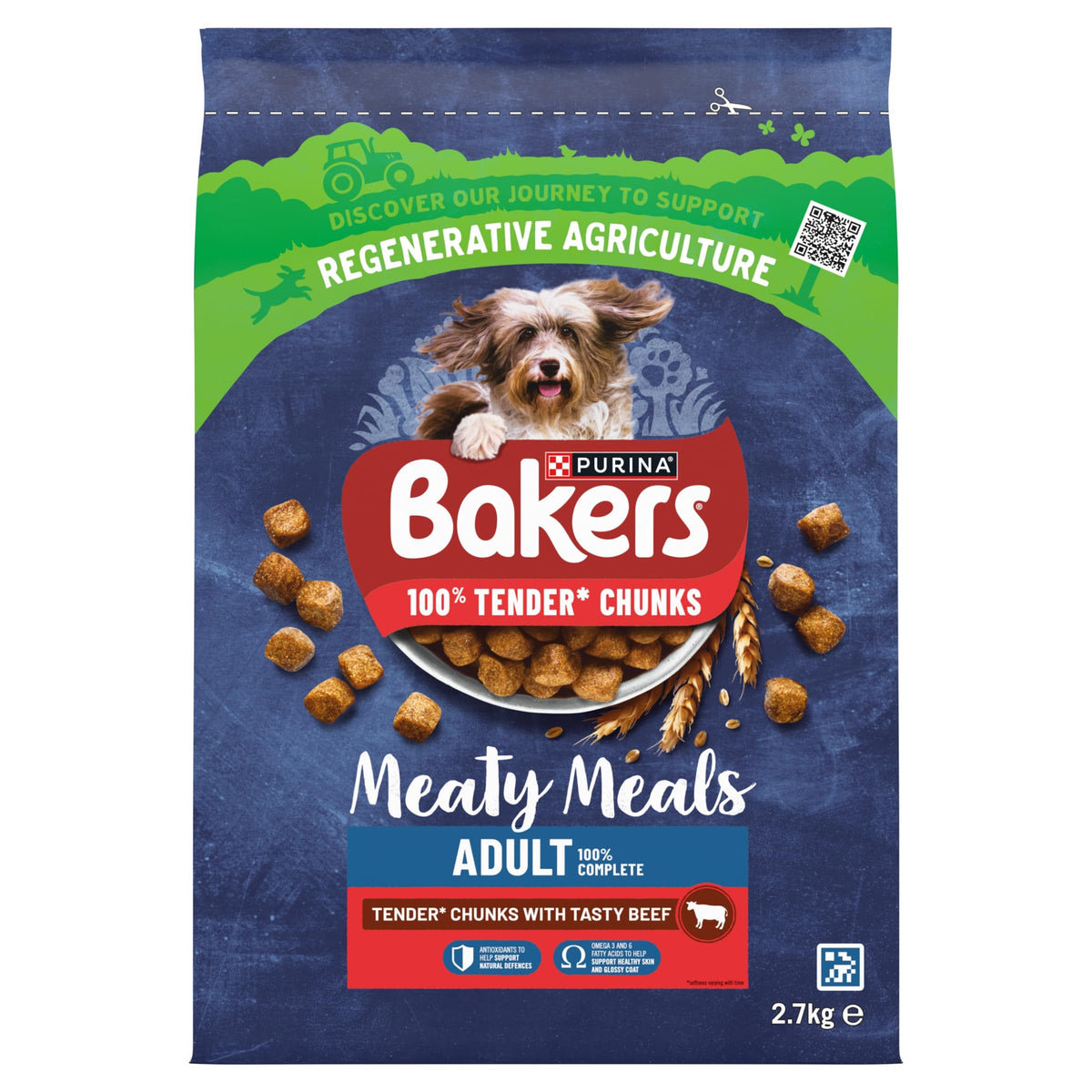 BAKERS Superfoods Small Dog Adult Dry Dog Food Chicken 1.1kg (Pack of 5)