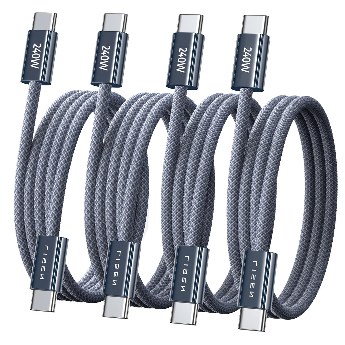 LISEN 240W USB C to USB C Cable 2-Pack, 2m USB C Charger Cable Fast Charger