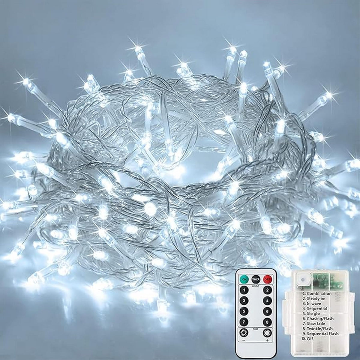 LITYBY Fairy Lights Plug in Waterproof,120LED String Lights Main Powered