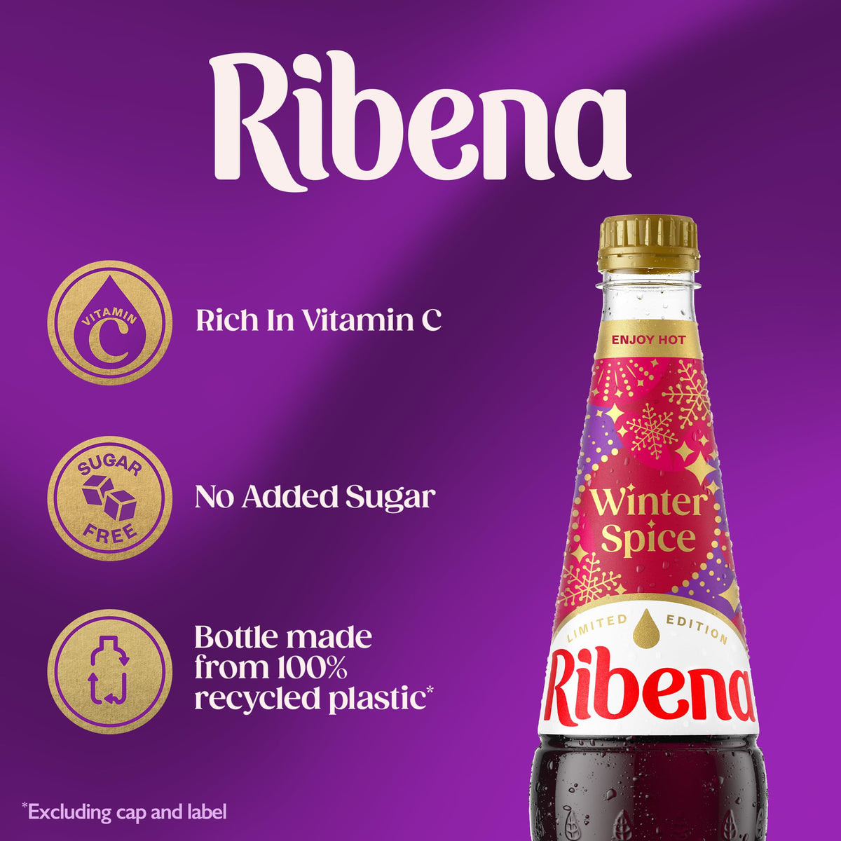 Ribena Blackcurrant Squash 1.5L – Real British Blackcurrants | Rich in Vitamin C | No Artificial Colours or Flavours | 100% Recycled Plastic Bottle
