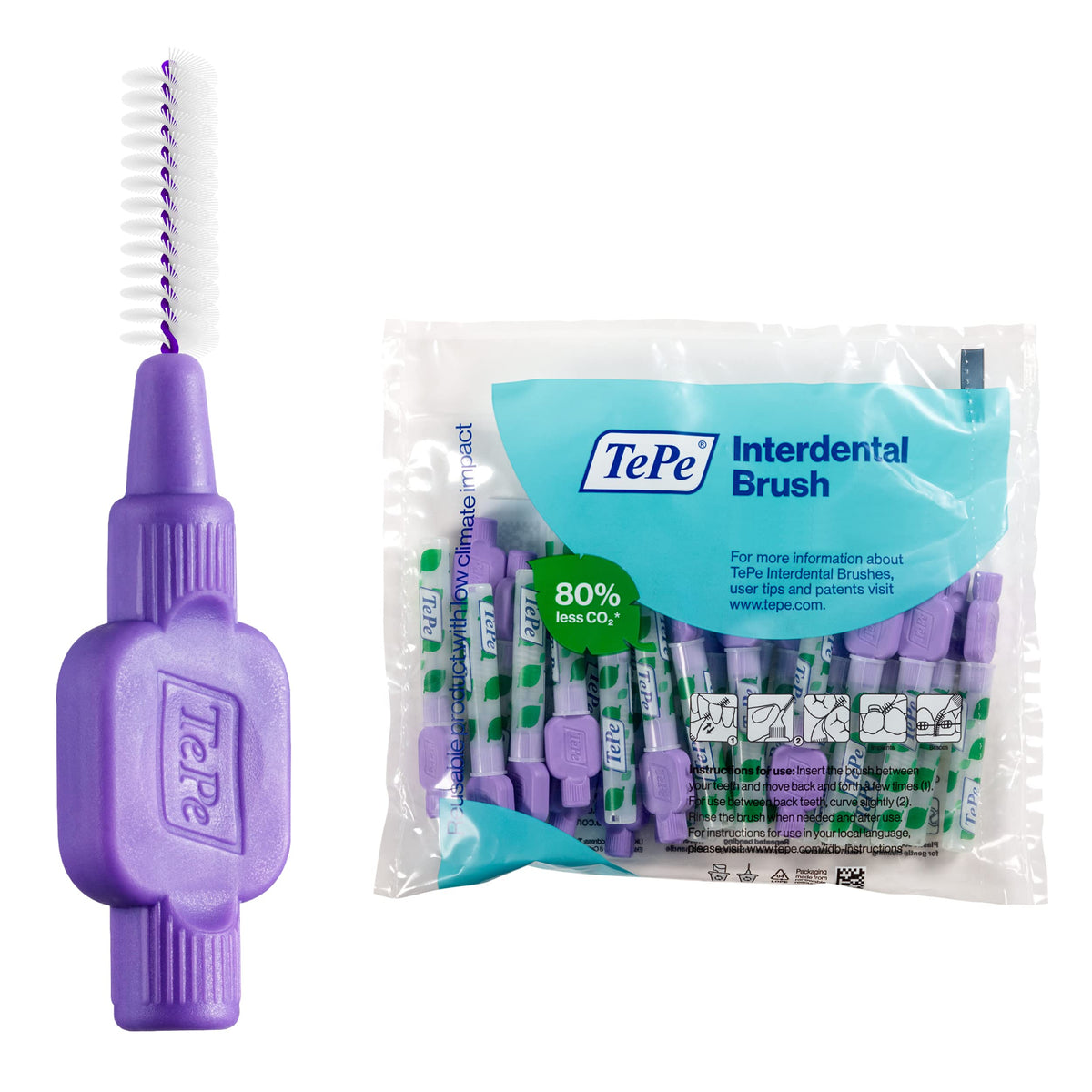 TePe Interdental Brush, Original, Blue, 0.6mm/ISO 3, 8pcs
